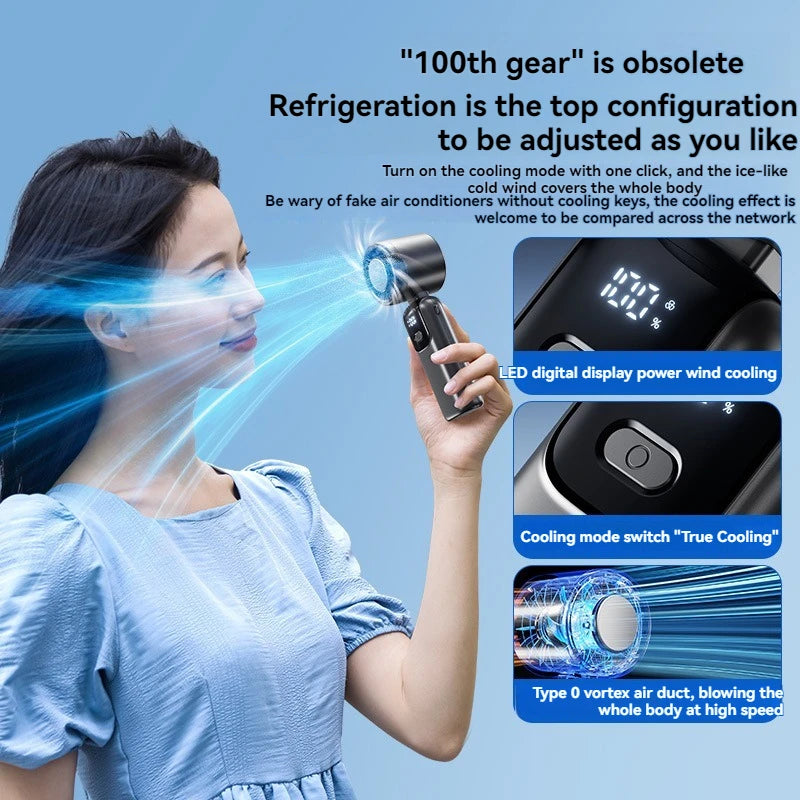 Portable High-Speed Handheld Fan With Foldable Design